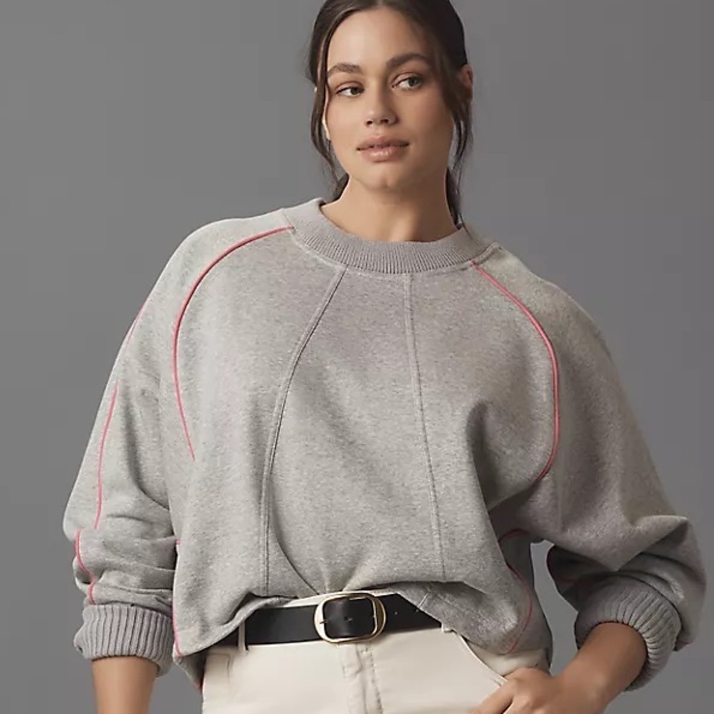 Anthropologie | Maeve Paneled Warm-Up Sweatshirt Various Plus Sizes Available